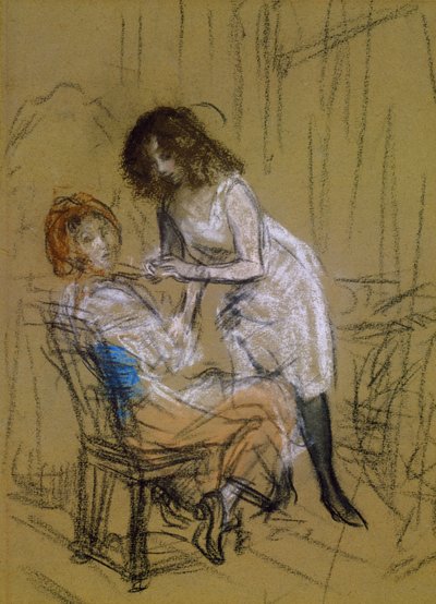 Two Women in a Bedroom by William James Glackens